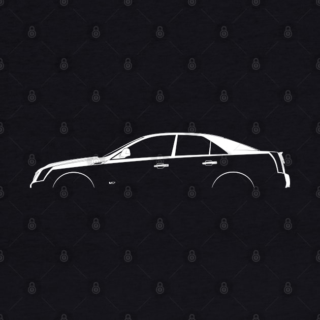 Cadillac CTS-V (2009) Silhouette by Car-Silhouettes
